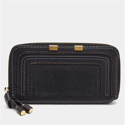 chloe marcie black wallet|chloe zip around wallet.